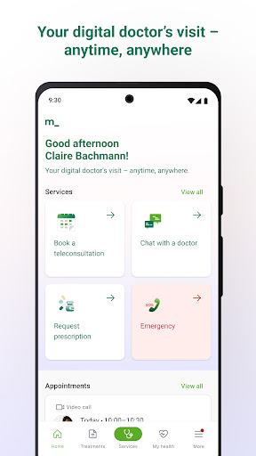 Android application Sanitas Medgate screenshort