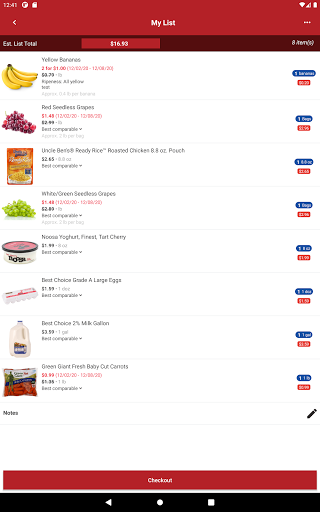 Android application Brown's Grocery Store screenshort