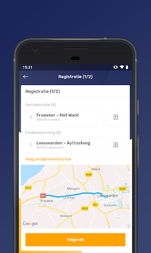 TanQyou Rittenregistratie Screen 2