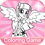 Equestrian Girls Coloring Game icon