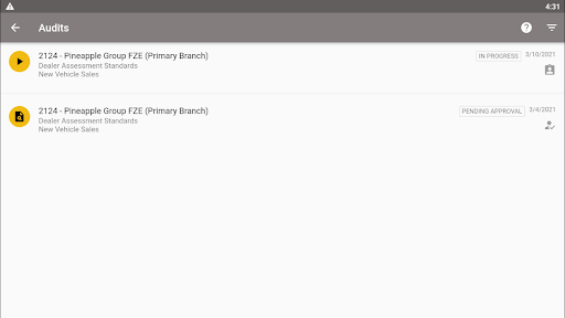 Dealer Standards Audit System Screenshot 2 - AppWisp.com