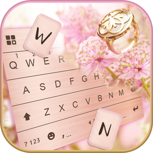 Rose Gold Wood Keyboard Backgr logo
