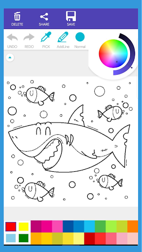 Whale and Shark Coloring Book Screen 3