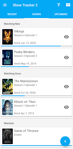 Android application Show Tracker 2 screenshort