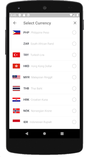 Kalkulator Kurs Mata Uang Screen 2