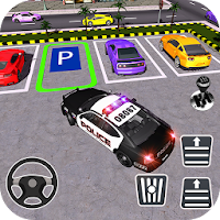Police Car Park City Highway