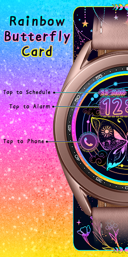 Rainbow Butterfly Card_Watchfa Screen 2