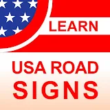 Traffic signs US Road Rules, Laws with description icon