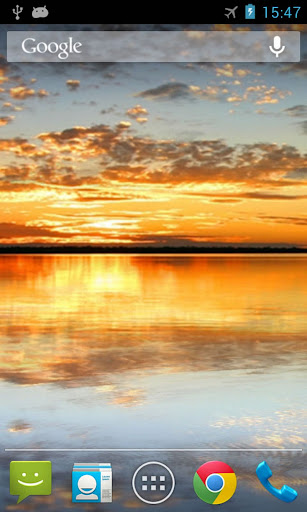 Android application Sunset Lake Live Wallpaper screenshort