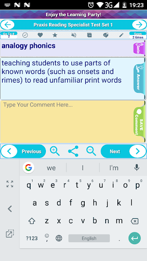 Praxis II Reading Specialist Screen 3