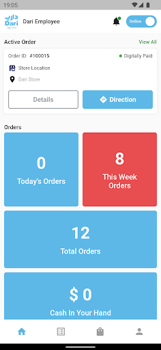 Android application Dari - Employee screenshort