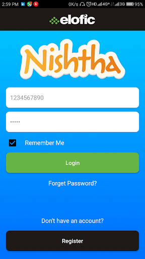 Android application ELOFIC NISHTHA screenshort