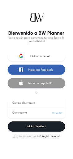 Android application BW Planner screenshort