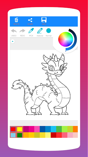Legendary Dragon Coloring Book Screen 3
