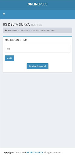 Daftar Online RS Delta Surya Screen 3