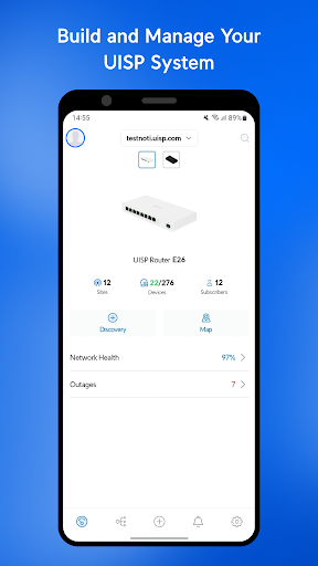 Screenshot of UISP Mobile