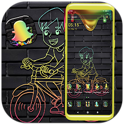Kuvake-kuva Neon Bicycle Launcher Theme