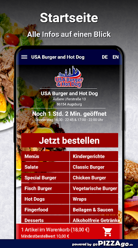USA Burger and Hot Dog Augsbur Screen 2