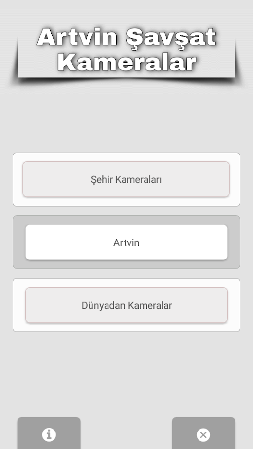Android application Artvin Şavşat Kameralar screenshot