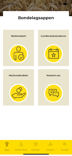 Android application Bondelaget Medlem screenshort