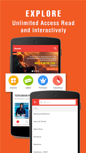 Android application NovelPlus - Read.Write.Connect screenshort