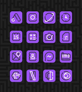 Lines Purple - لقطة شاشة لحزمة الأيقونة