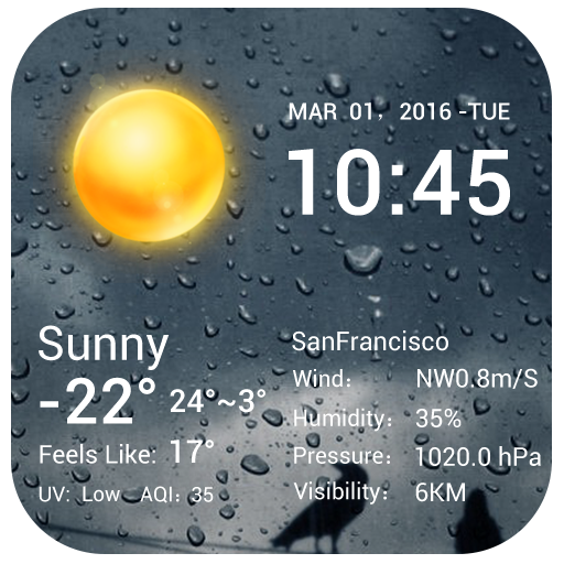 App Insights Desktop Weather Clock Widget Apptopia