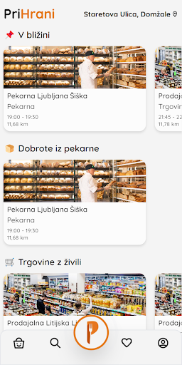 Android application PriHrani screenshort