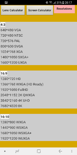 Proyection Tools Screen 3