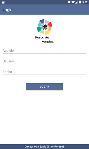 Android application CS Força de vendas screenshort