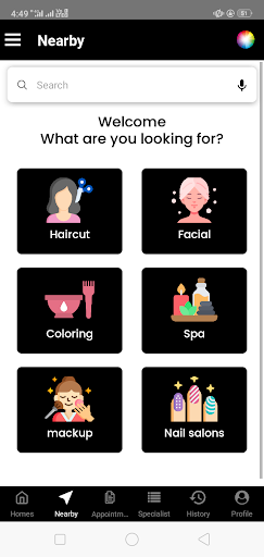 Salon - Appointments booking Screen 2