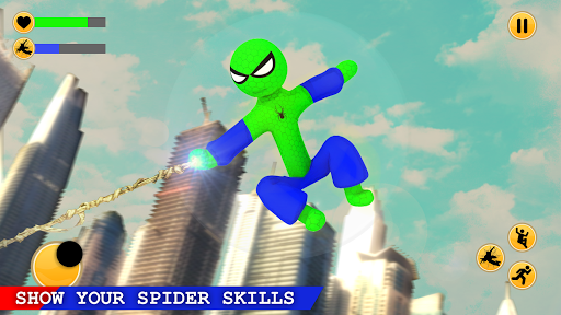 Flying Stickman Spider Hero - Gangstar City Games - v1.2