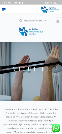 Android application Achilles Physiotherapy screenshort