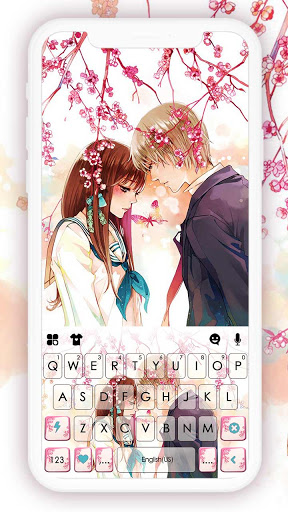 Android application Sakura Love Keyboard Backgroun screenshort