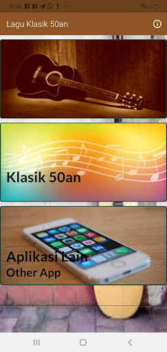 Android application Lagu Klasik 50an screenshort