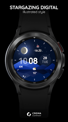 Android application Stargazing Digital Watch Face screenshort