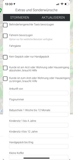 App Taxi BVZ Screenshot
