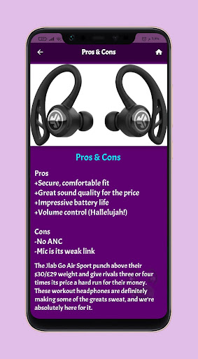 JLab Go Air Sport guide Screen 3