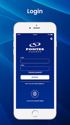 Android application Fontes Seguros screenshort