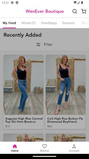 Android application WenEver Boutique screenshort