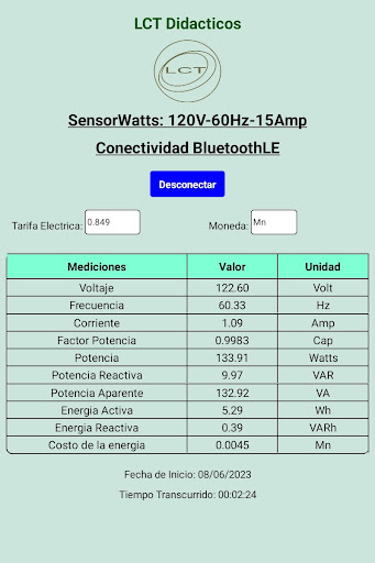 SensorWatts Screen 2