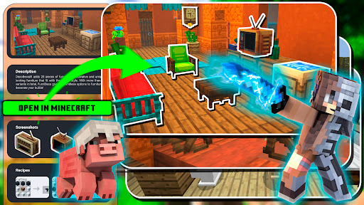 Furniture mod. Minecraft mods. screenshot