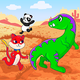 Dino T-Rex runner, Cat & Panda - Fun Run icon