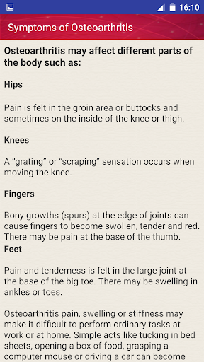 Joint Pain Osteoarthritis Help Screen 3