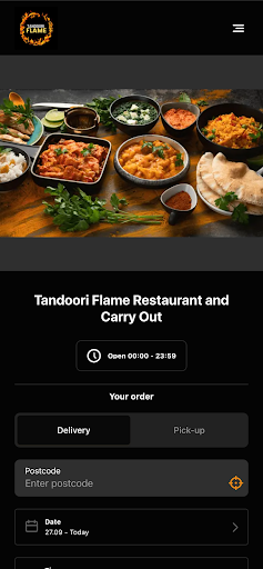 Android application Tandoori Flame Restaurant screenshort