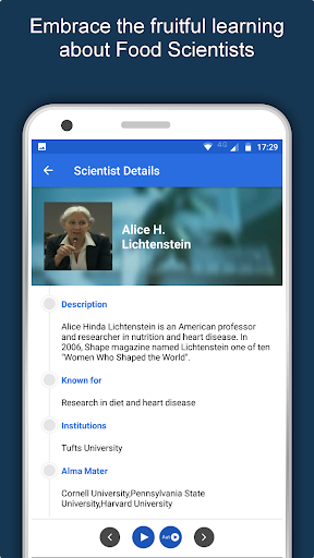 Screenshot of Food Science & Nutrition App