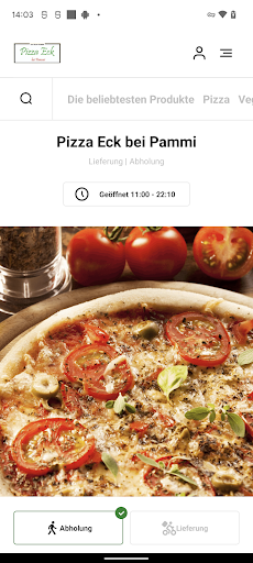 Android application Pizza Eck bei Pammi screenshort
