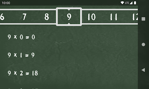 Times tables Screen 2