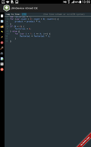 Simple Code Editor Screen 3