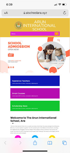 Arun international school Screen 2